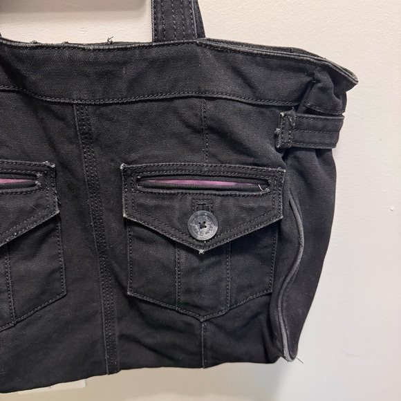 Y2K GAP Black Denim Shoulder Bag - Picture 5 of 16